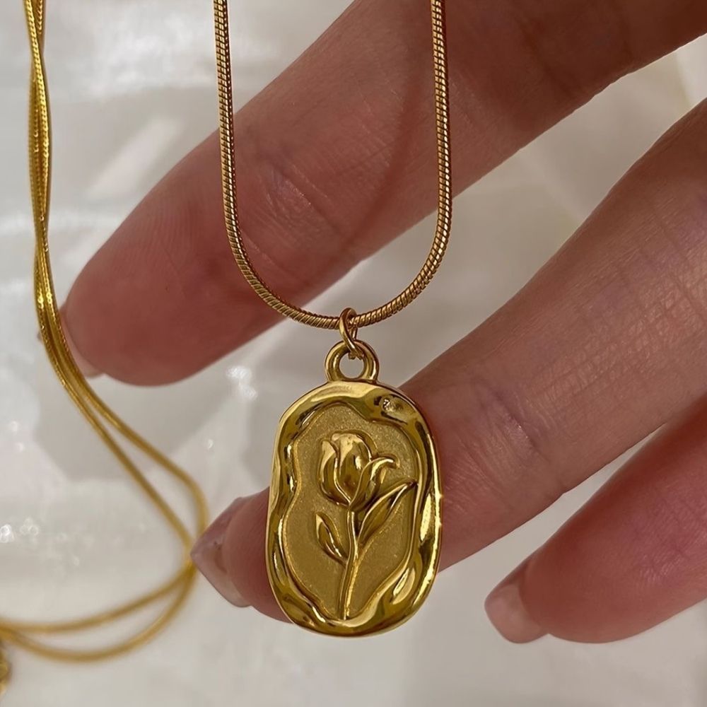 Golden Rosette Pendant