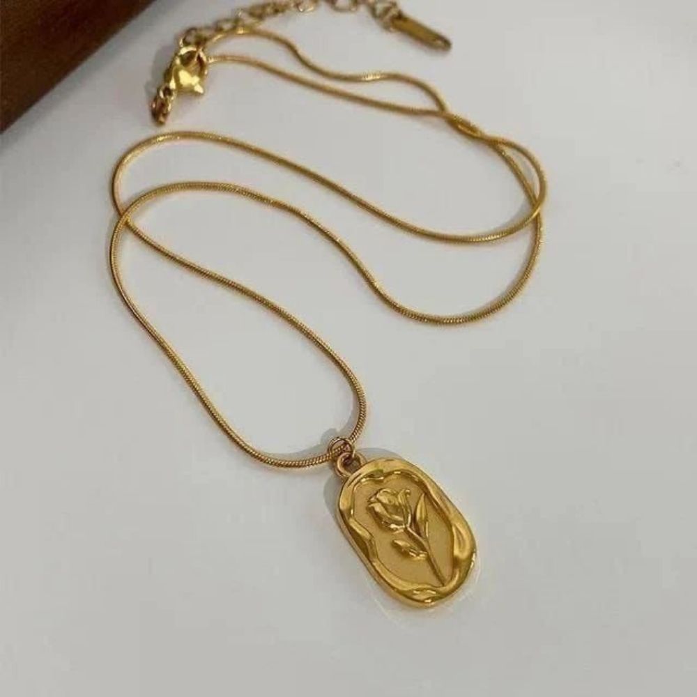 Golden Rosette Pendant