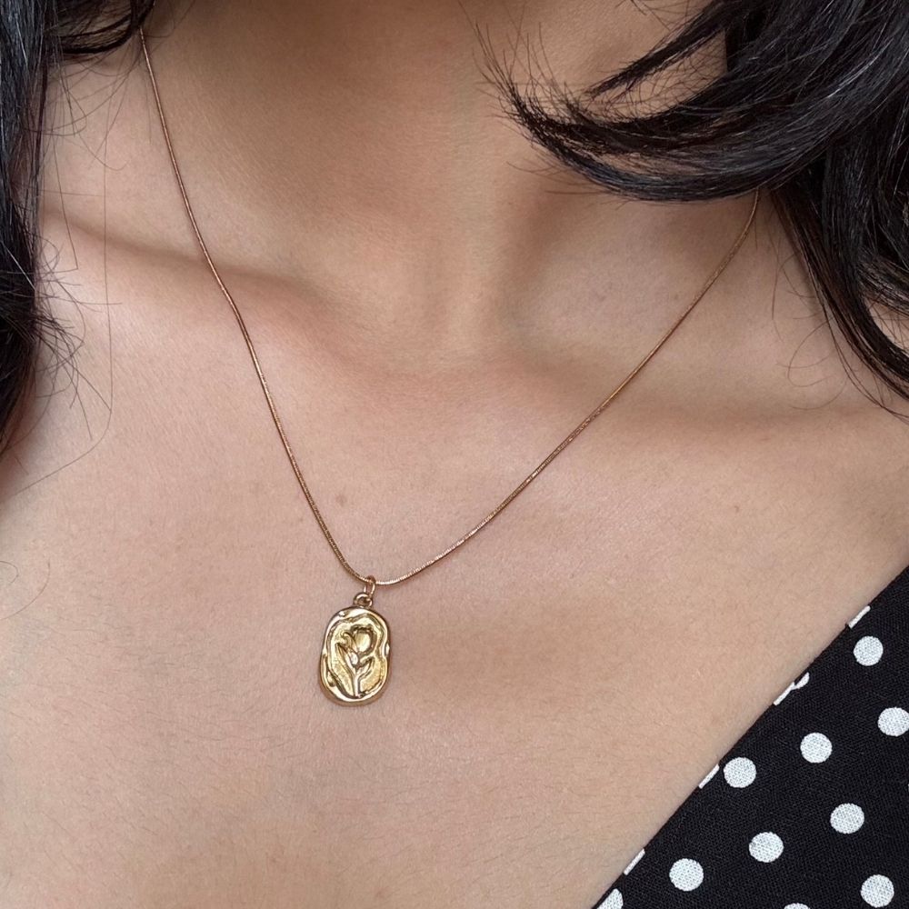 Golden Rosette Pendant